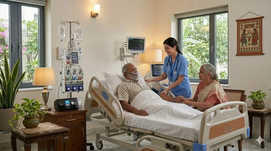 Equipped ambulance with trained crew for patient transfer